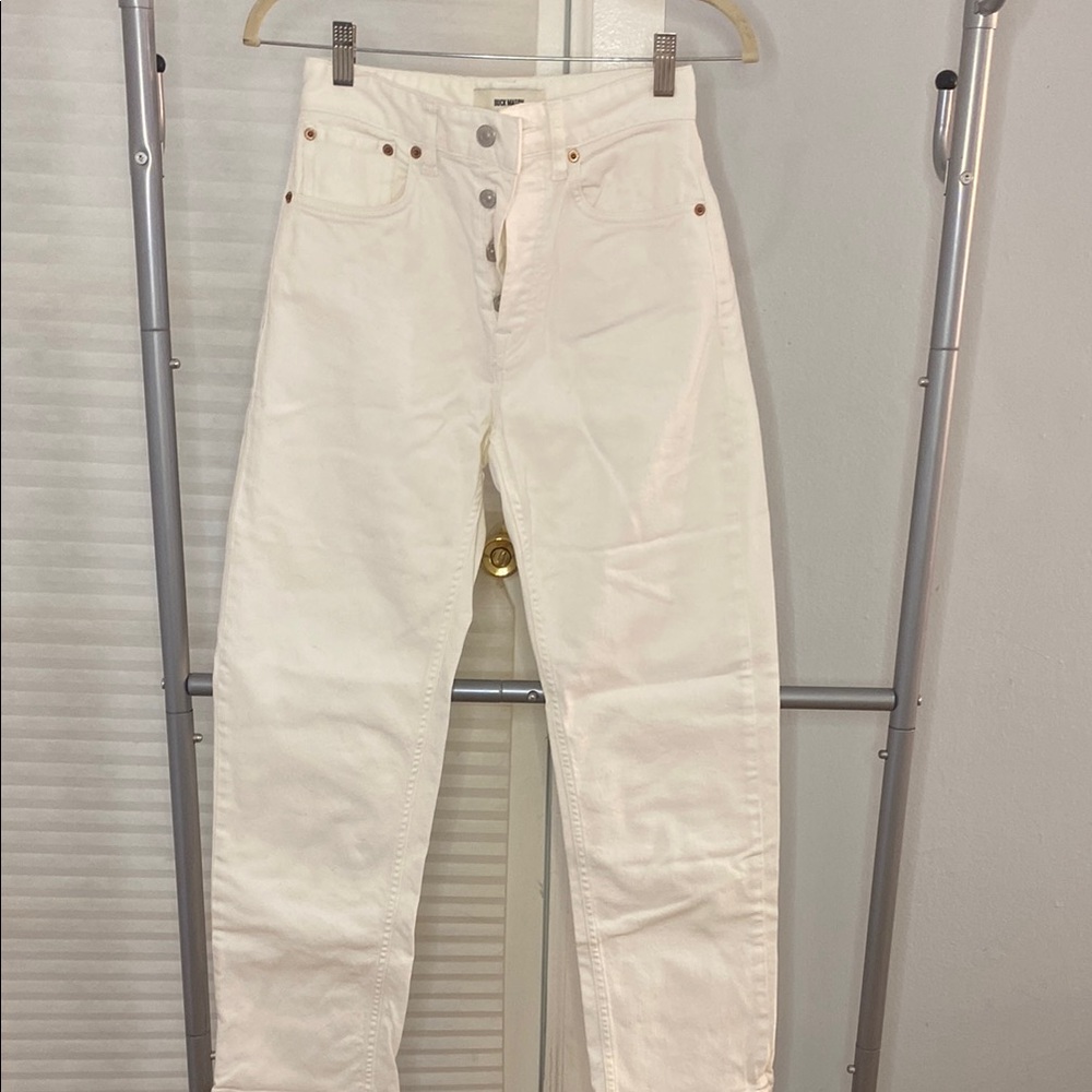 Buck Mason high waisted Women's White Jeans size 24